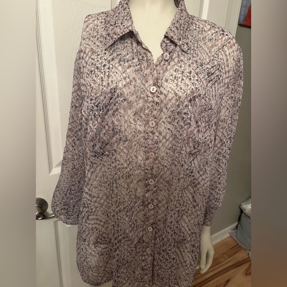 Chicos sheer blouse 2 (L/12) - Picture 1 of 7